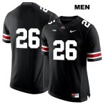 Men's NCAA Ohio State Buckeyes Jaelen Gill #26 College Stitched No Name Authentic Nike White Number Black Football Jersey DH20R57OY